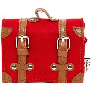  cute red mini felt shoulder bag with leather strap Toys & Games
