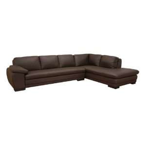  Dark Brown Leather Leather Match Sofa Sectional
