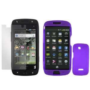 iNcido Brand Samsung Sidekick 4G Combo Solid Purple Silicone Skin Case 
