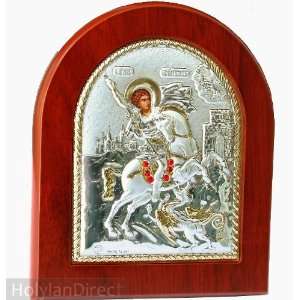 Saint George Silver Byzantine Icon