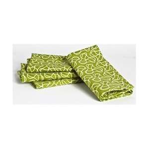 Cotton Napkins Eco Friendly Set of 4 with Squiggle Design  