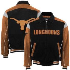  Texas Longhorns Black Suede Jacket