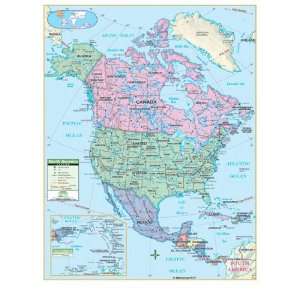  Universal Map 28543 North America Essential Wall Map 