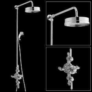 com Hudson Reed Chrome Triple Exposed Traditional Thermostatic Shower 