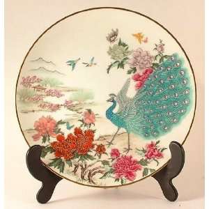 Franklin Porcelain oriental plate Division of Spring from Cathay Birds 