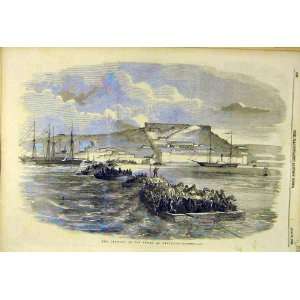   1855 Landing Turks Yenikale Troops Military War Print