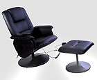 Pfillo Black Office TV Recliner Massage Chair with Ottoman 7911   NEW