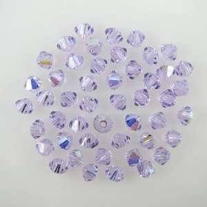  48 4mm Swarovski crystal bicone 5301 Violet AB beads