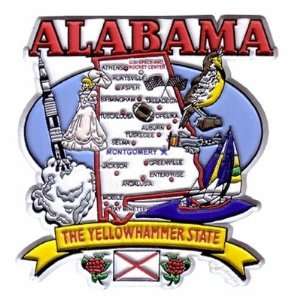  Alabama Magnet 2D State Map Case Pack 72 Sports 