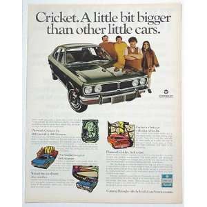  1972 Plymouth Cricket A Little Bit Bigger Print Ad (2824 