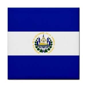  El Salvador Flag Tile Trivet 