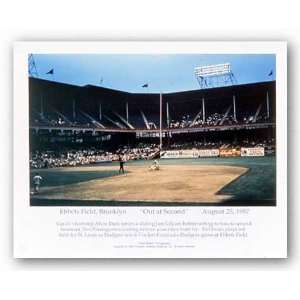 Out at Second   Brooklyn Dodgers   Ebbets Field   August 25, 1957 by 