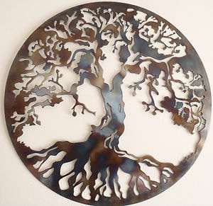 Tree Of Life, HEAT COLORED, Metal Wall decor, Metal Art  