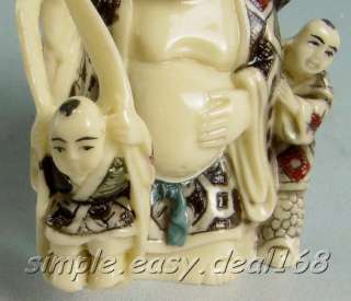 handcraft porcelain Happy Laugh Maitreya Buddha Kids Statue  