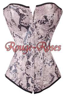 Gothic Snakeskin Pattern On Sequin CORSET Bustier S g2681_s  
