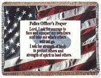 POLICE OFFICERS PRAYER TAPESTRY THROW/WALL HANGING  