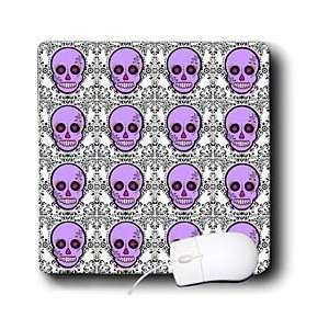   Dead Skull Día de los Muertos Sugar Skull Print Purple   Mouse Pads