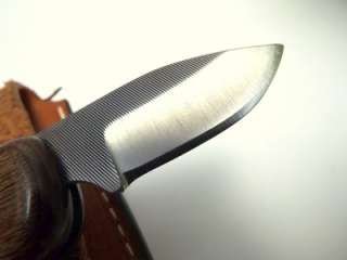 ANZA 7 1/4 POLISHED NATURAL OAK FRICTION FOLDER KNIFE   Folding Knife 