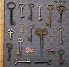   Set Antique Vintage Decorative Brass & Misc Old Skeleton Keys Lot
