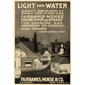  1906 Ad Fairbanks Morse Engine Pump Dynamo Light Water 