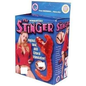 Bundle The Stinger Strap On Vibrator   Red and 2 pack of Pink Silicone 