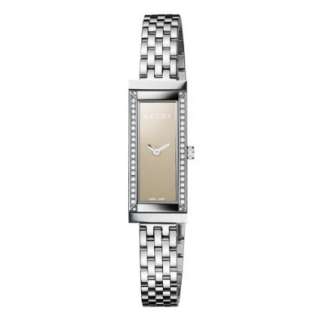  Womens YA127508 G Frame Rectangle Steel Bracelet Diamond Case Watch 