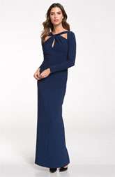 St. John Collection Twist Neck Crepe Marocain Gown $1,595.00