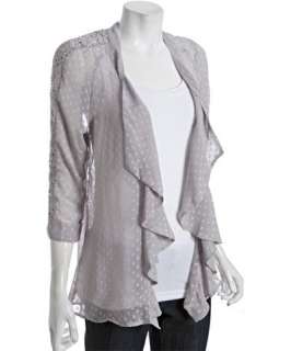 Daniel Rainn dust chiffon swiss dot bed jacket blouse