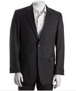 Tommy Hilfiger charcoal pinstripe wool trim fit 2 button blazer style 