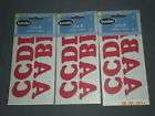 WRIGHTS BONDEX RED LETTERS   IRON ON 3 PACKS  