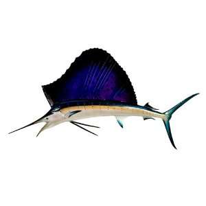    60 Sailfish Half Sided Fish Mount Replica