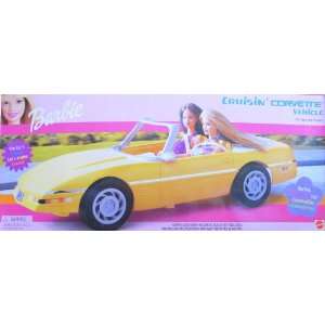  Barbie Cruisin Corvette Vehicle YELLOW Convertible Car 
