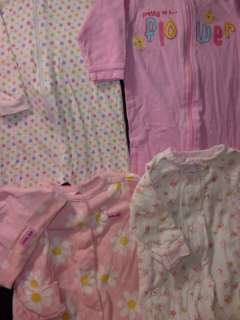 Used Baby Girl Clothes Footed Pajamas/Pjs/Sleepwear/3 6 Months Spring 