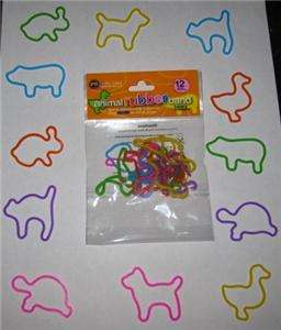 Silly Animal Rubber Bands Bracelets 12pk CRITTERS, PETS  