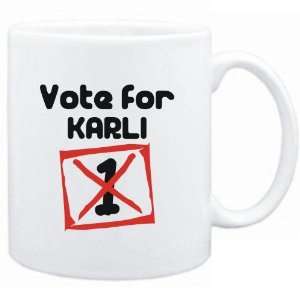  Mug White  Vote for Karli  Female Names Sports 
