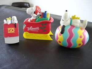 Whitman Candies Snoopy Sleigh/Easter Egg Banks + Extra  