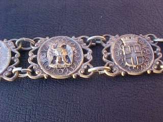 Old NAPOLEON Landmarks Souvenir Bracelet Paris France  