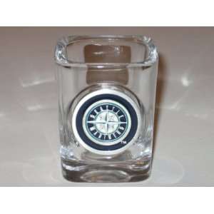  SEATTLE MARINERS Team Logo SHOT GLASS with Pewter Logo 