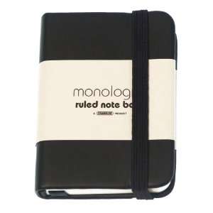  Grandluxe Black Monologue Ruled Notebook, Pocket, 1.97 x 2 