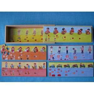  Step by Step Wooden Sequence Puzzle Set/6 Toys & Games