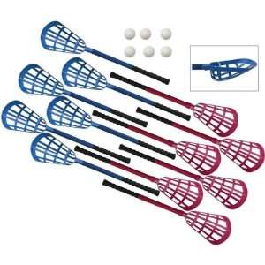   Champion Sports Ultra Grip Lacrosse Set (Blue/Red)