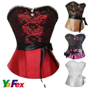 Various colorsNew sexy womens Corset bustier Top +G string 3609 