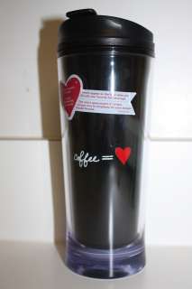 New Starbucks Valentine 2012 Thermo Ink Tumbler Red Heart 12oz  