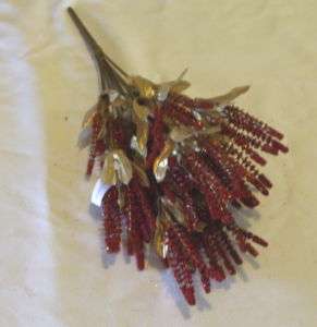 12 Red Gold Corn Seed Silk Flowers Christmas Bush G895  