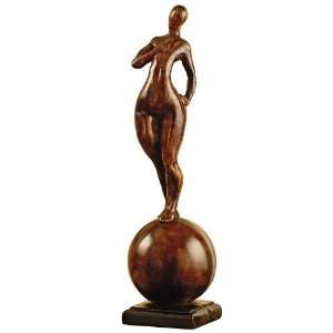  Woman Standing on Orb Sculpture