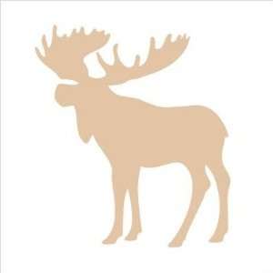 Silhouette   Moose Stretched Wall Art Size 18 x 18, Color Light 