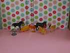 Miniature Doll House Farm Animal Figure Toy Lot 3sf Cake Topper