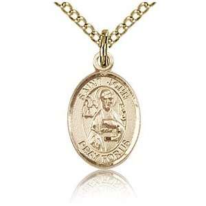  Gold Filled 1/2in St John the Apostle Charm & 18in Chain Jewelry