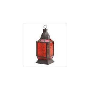  Amber Square Moroccan Lantern Exotic Crimson Tone Light 