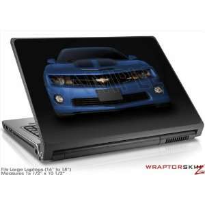  Large Laptop Skin 2010 Chevy Camaro Aqua Black Stripes on 